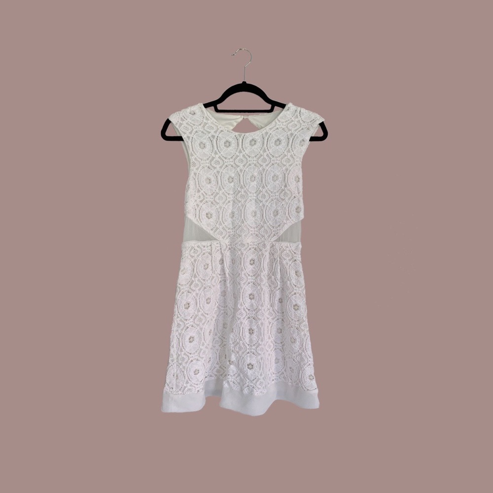 White Floral/Lace Dress